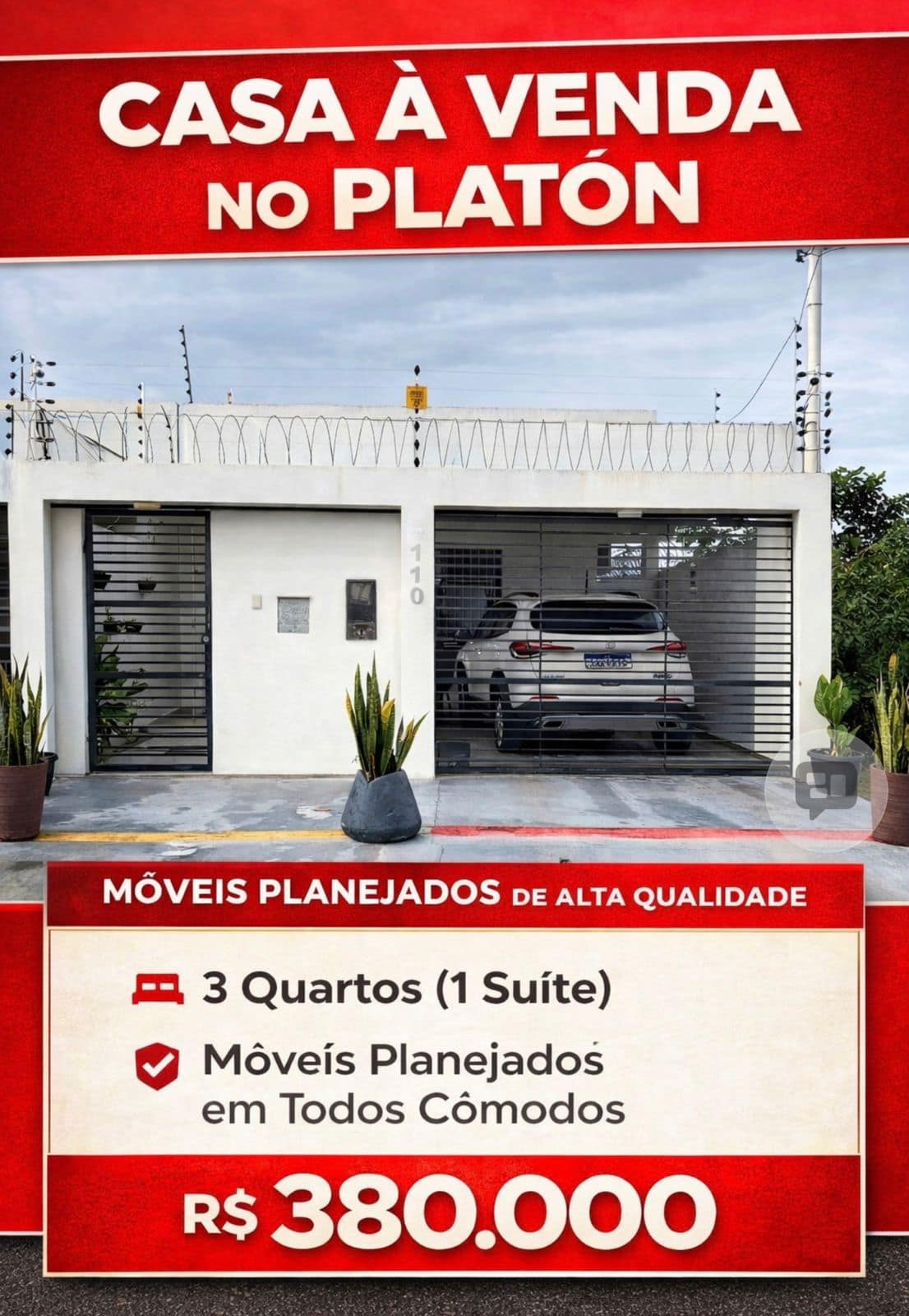 CASA À VENDA NO RESIDENCIAL IRMÃOS PLATON